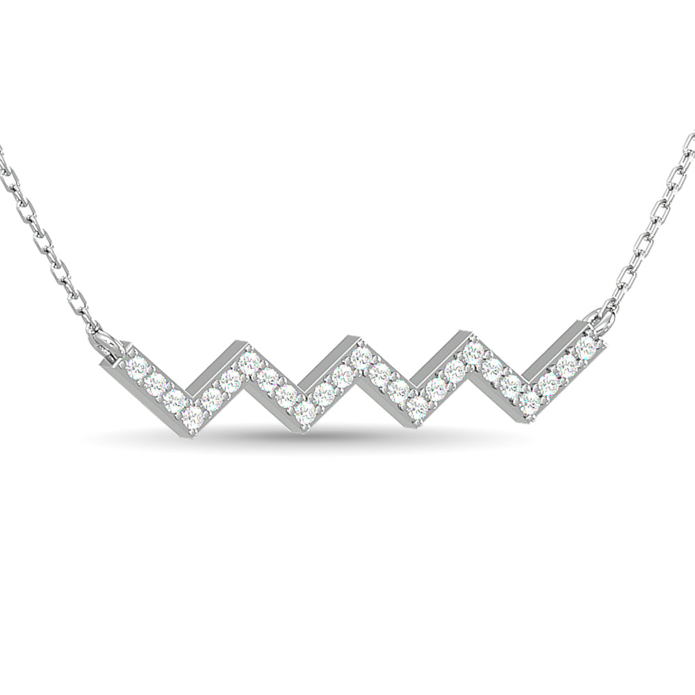 Diamond 1/10 Ct.Tw. Fashion Necklace in 10K White Gold