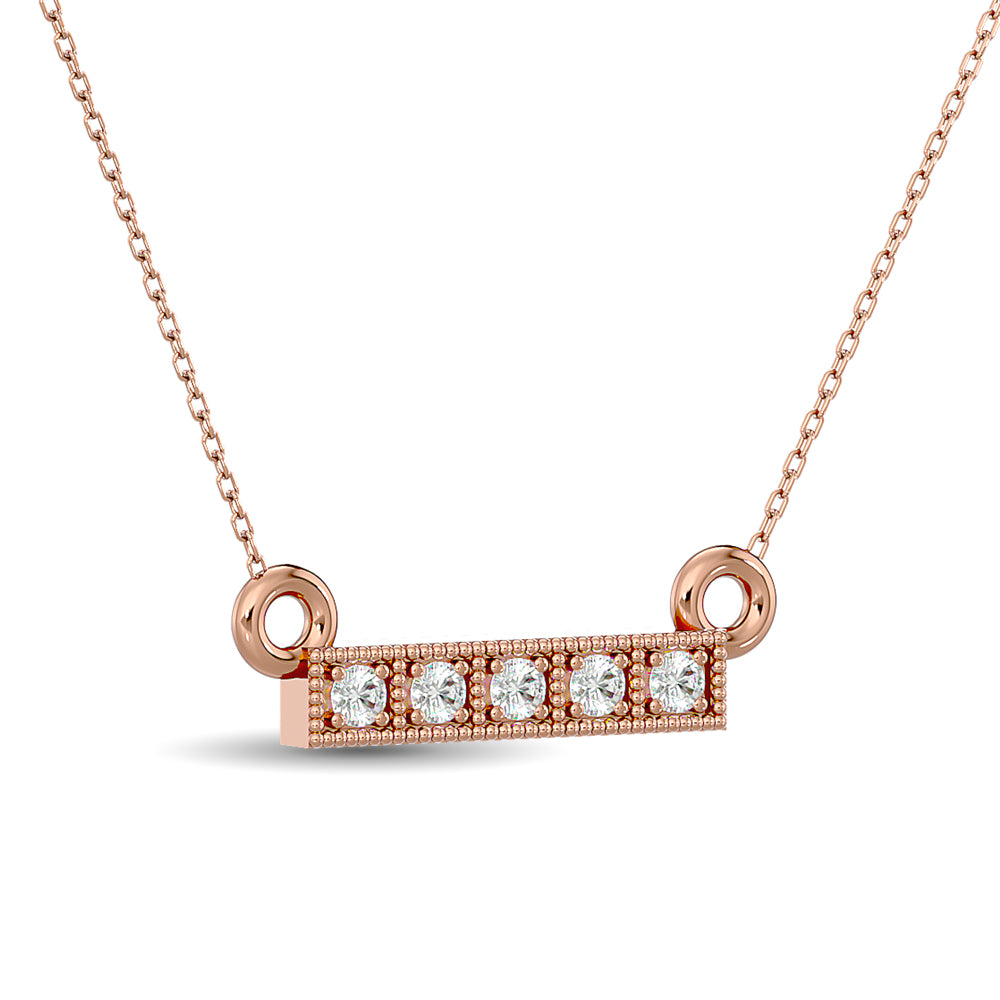 Diamond 1/20 ct tw Fashion Pendant in 10K Rose Gold