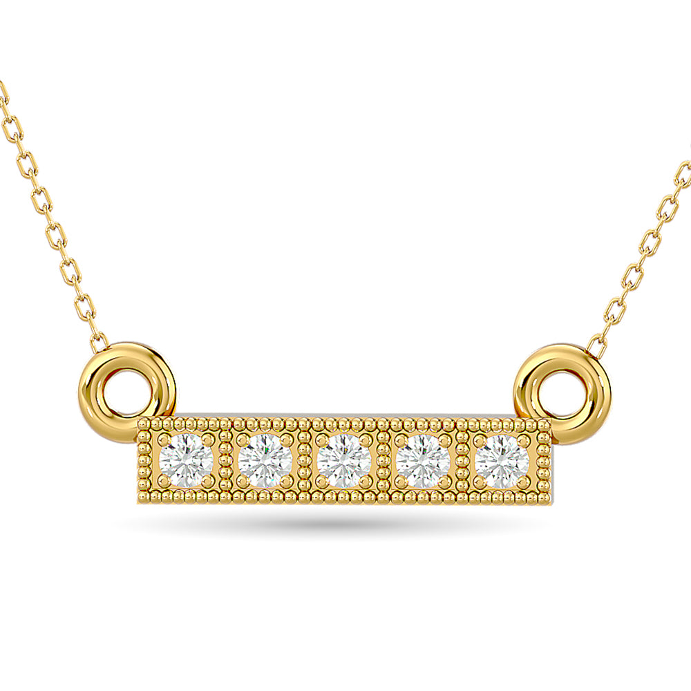 Diamond 1/20 ct tw Fashion Pendant in 10K Yellow Gold