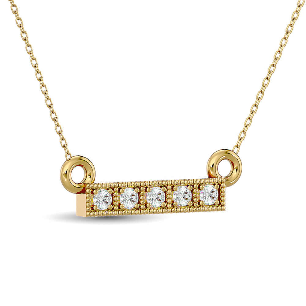 Diamond 1/20 ct tw Fashion Pendant in 10K Yellow Gold