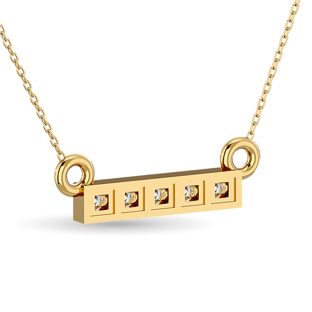 Diamond 1/20 ct tw Fashion Pendant in 10K Yellow Gold