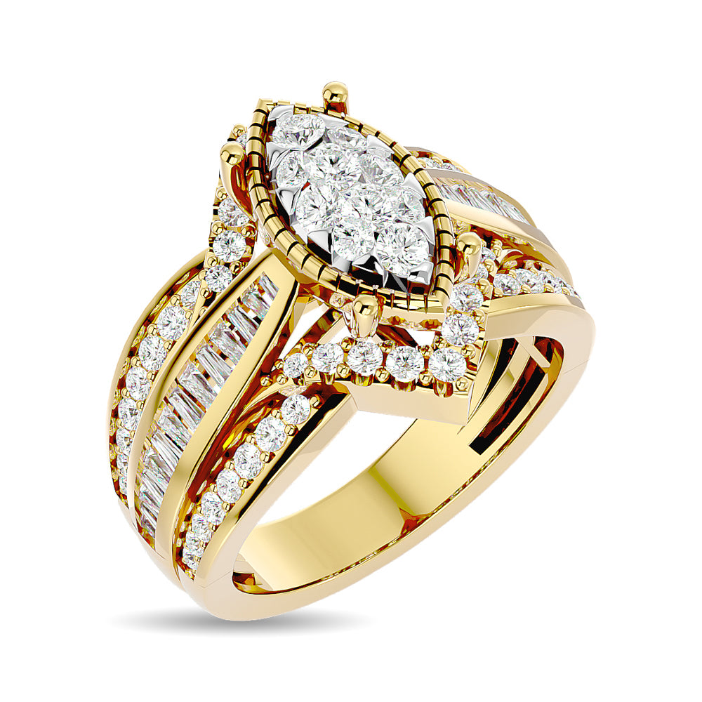 Diamond 1 1/2 Ct.Tw. Engagement Ring in 14K Yellow Gold