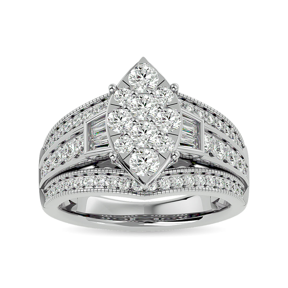 Diamond Engagement Ring 1 1/2 ct tw in 14K White Gold