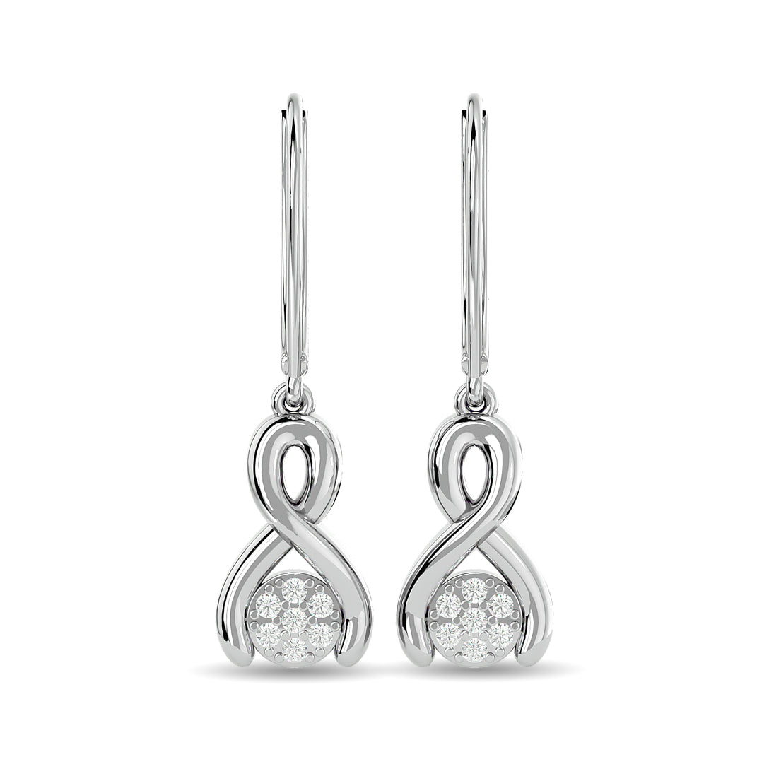 Diamond Fashion Earrings 1/6 ct tw in 10K White Gold