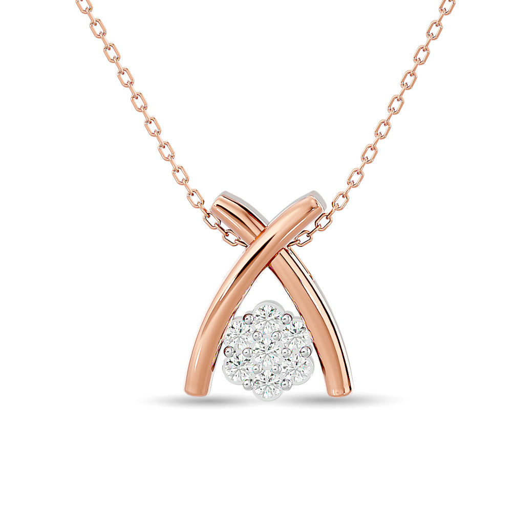 Diamond Fashion Pendant 1/10 ct tw in 10K Rose Gold