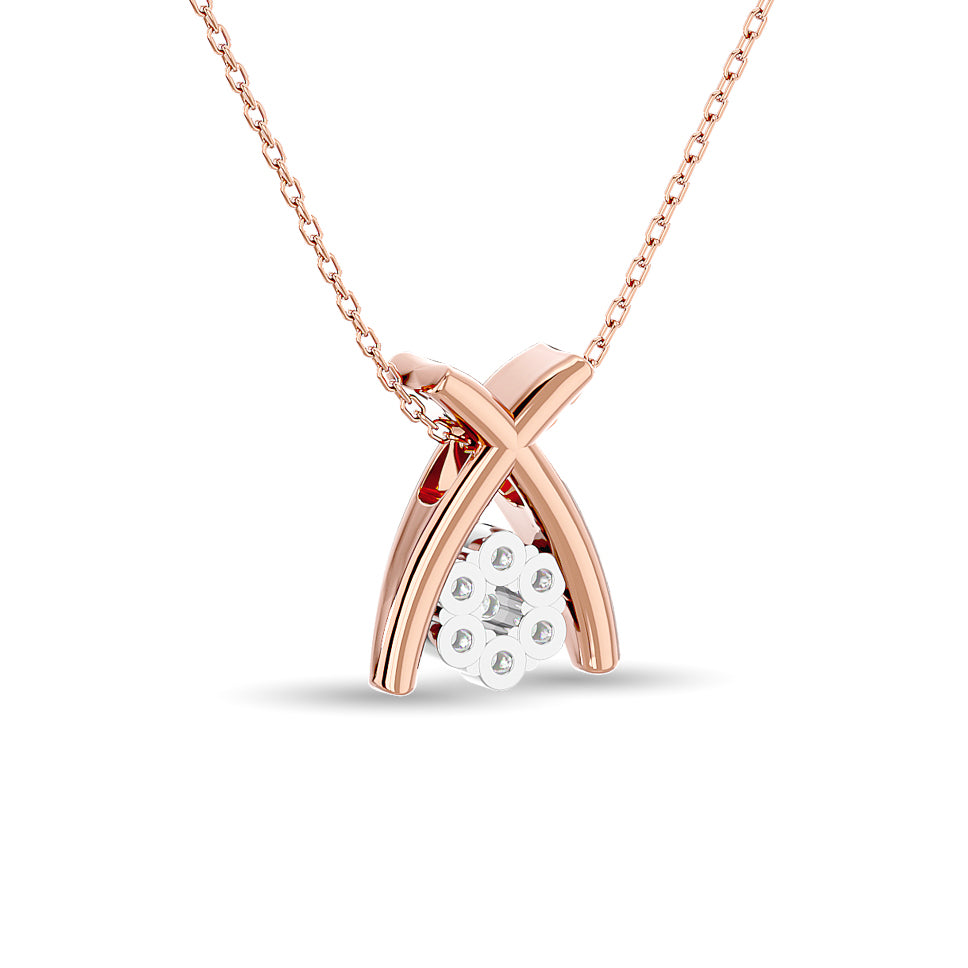 Diamond Fashion Pendant 1/10 ct tw in 10K Rose Gold