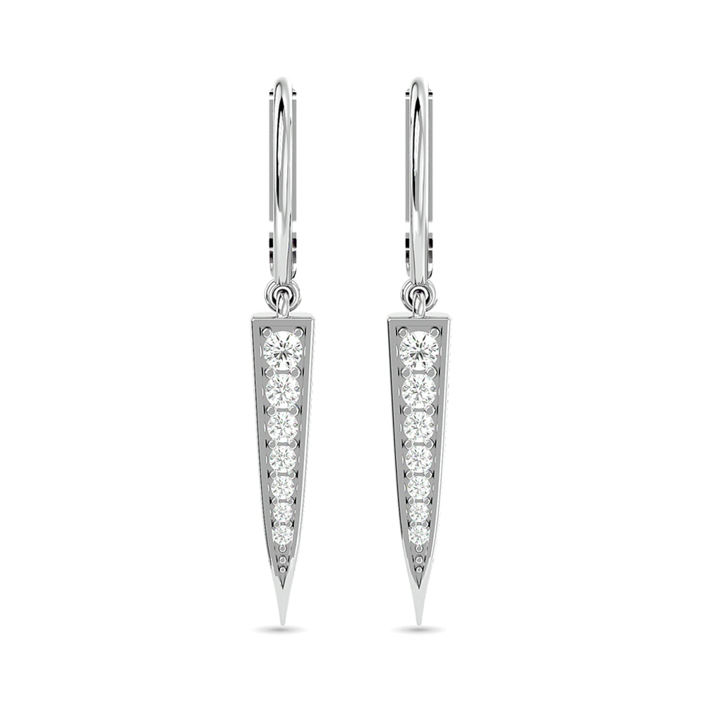 Diamond Fashion Earrings 1/6 ct tw in 10K White Gold