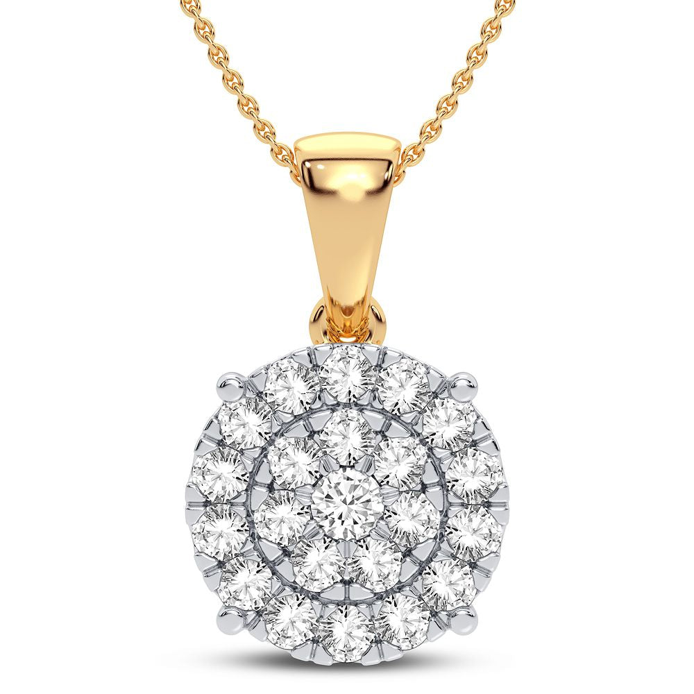 10K Yellow Gold Beautiful 1.00Ct Diamond Pendant