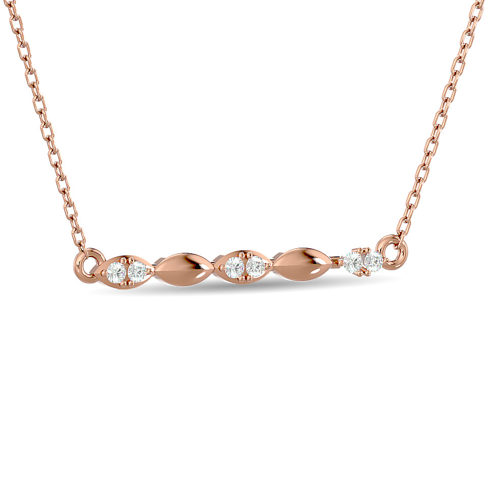 Diamond 1/10 ct tw Fashion Necklace in 10K Rose Gold