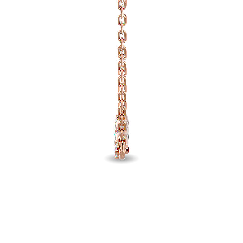 Diamond 1/10 ct tw Fashion Necklace in 10K Rose Gold