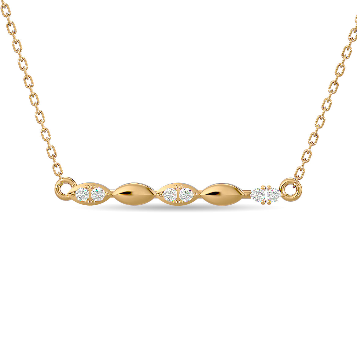 Diamond 1/10 ct tw Fashion Necklace in 10K Yellow Gold