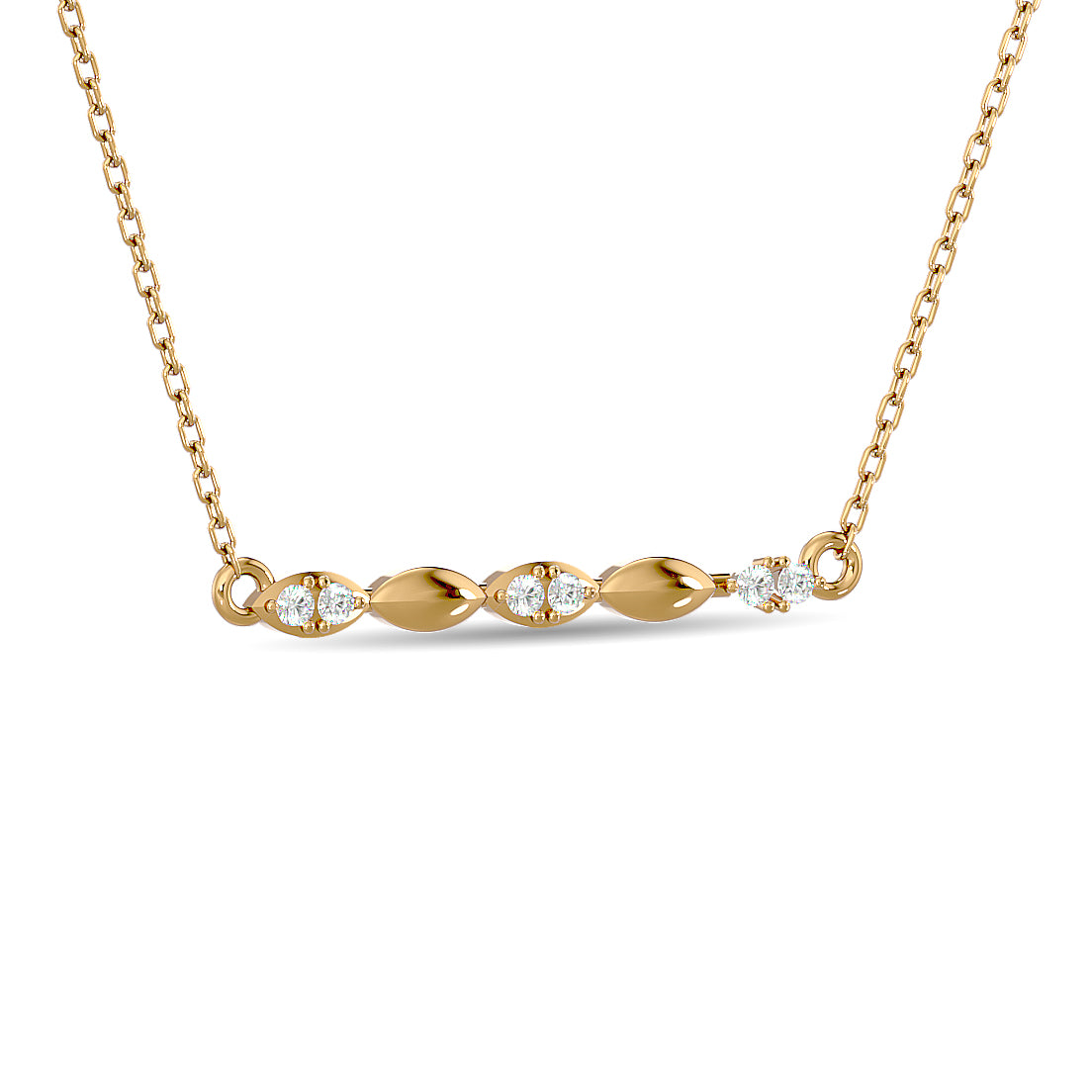 Diamond 1/10 ct tw Fashion Necklace in 10K Yellow Gold