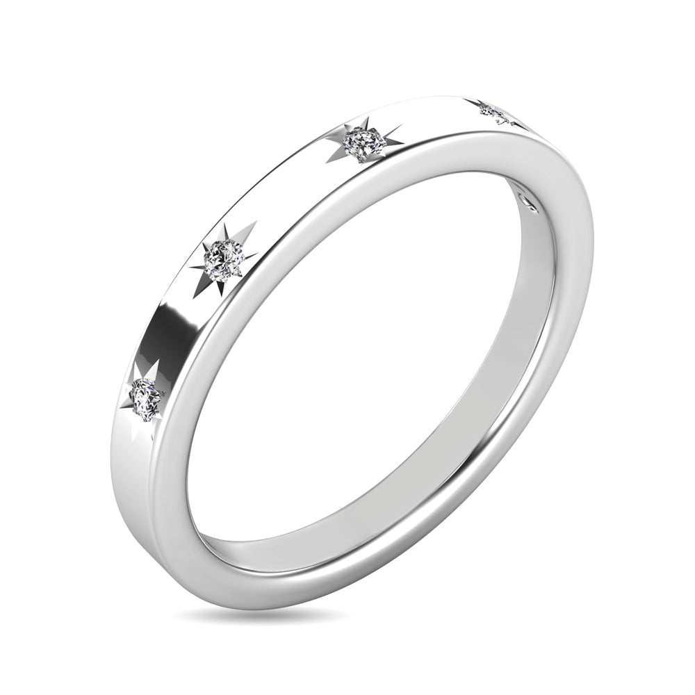 Diamond 1/20 ct tw Bar Ring in 10K White Gold