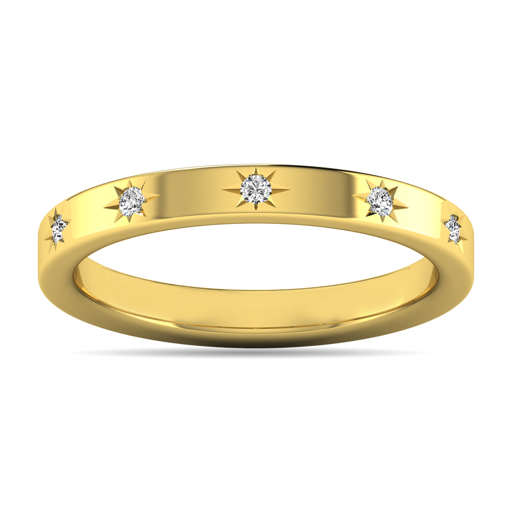 Diamond 1/20 ct tw Bar Ring in 10K Yellow Gold