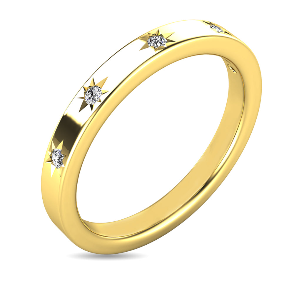 Diamond 1/20 ct tw Bar Ring in 10K Yellow Gold