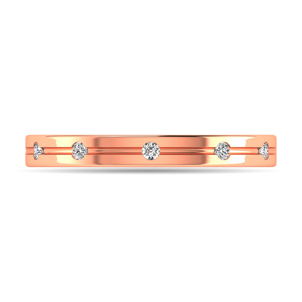 Diamond 1/20 ct tw Rount Cut Band in 14K Rose Gold