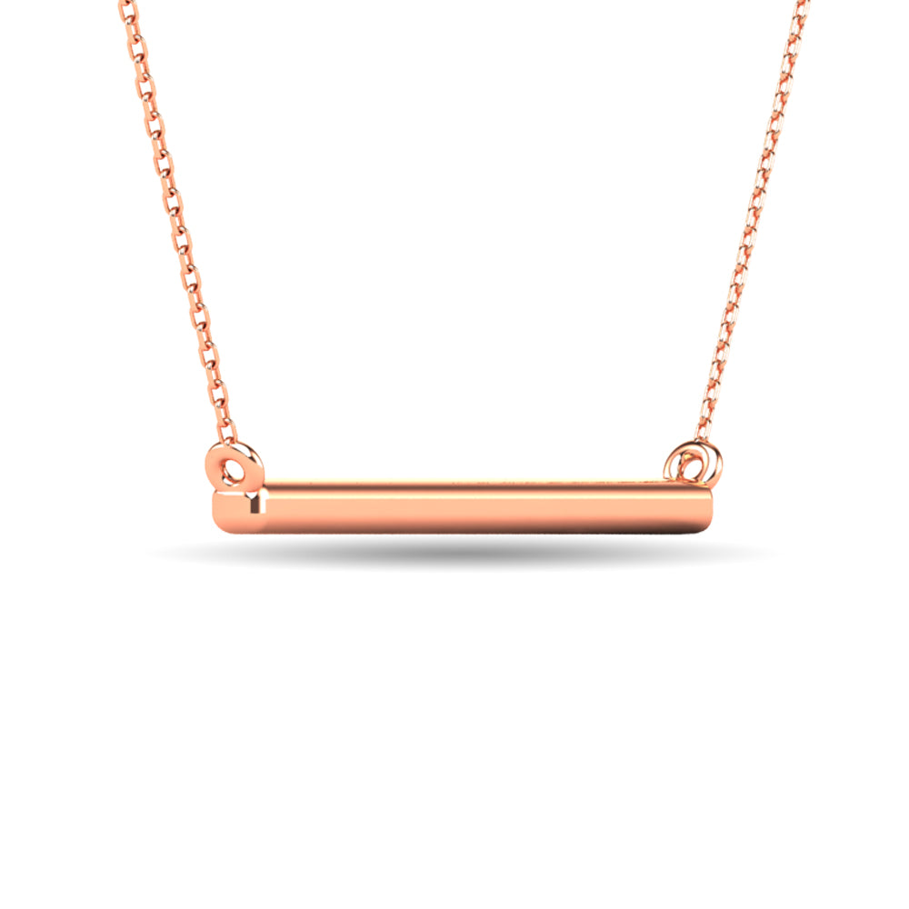 Diamond 1/6 ct tw Diamline Necklace in 10K Rose Gold