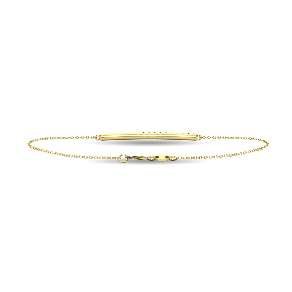 Diamond 1/6 ct tw Diamline Bracelet in 10K Yellow Gold