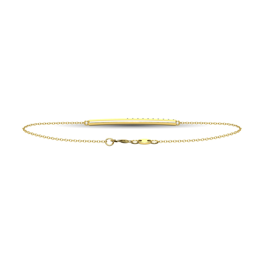 Diamond 1/6 ct tw Diamline Bracelet in 10K Yellow Gold