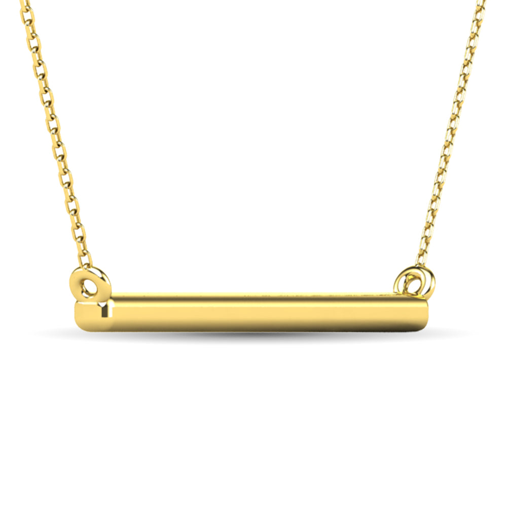 Diamond 1/6 ct tw Diamline Necklace in 10K Yellow Gold