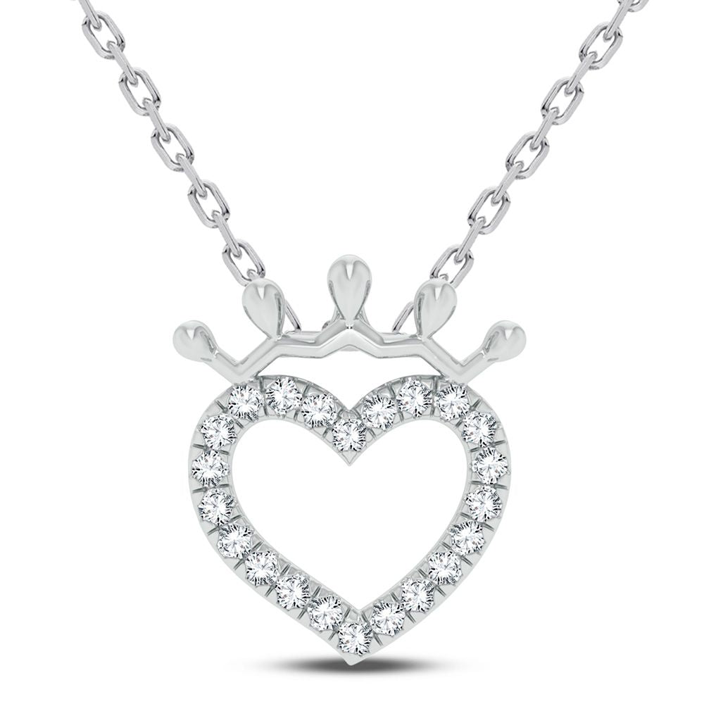 10K White Gold 0.25Ct Diamond Pendant