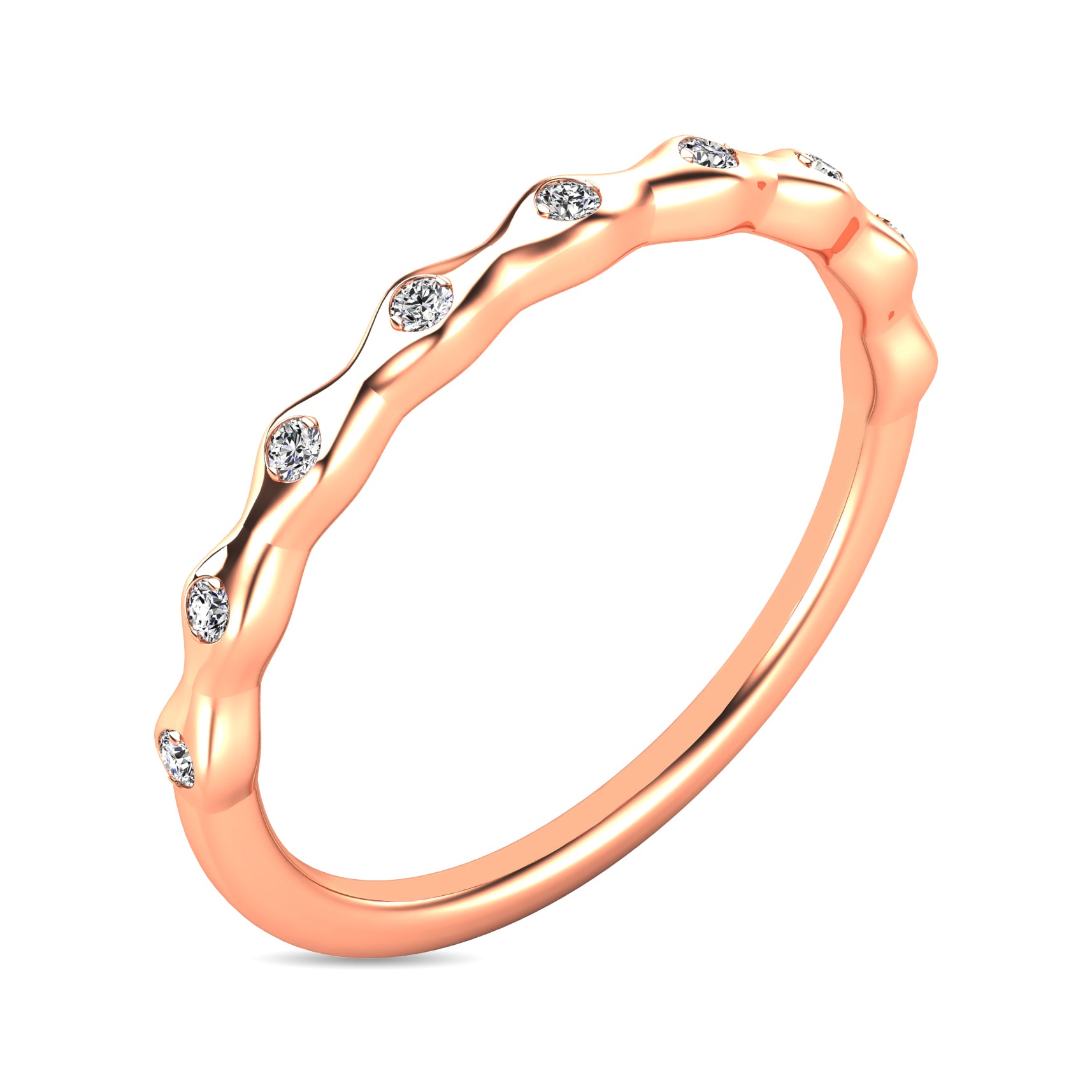 Diamond 1/10 ct tw Stackable Ring in 14K Rose Gold