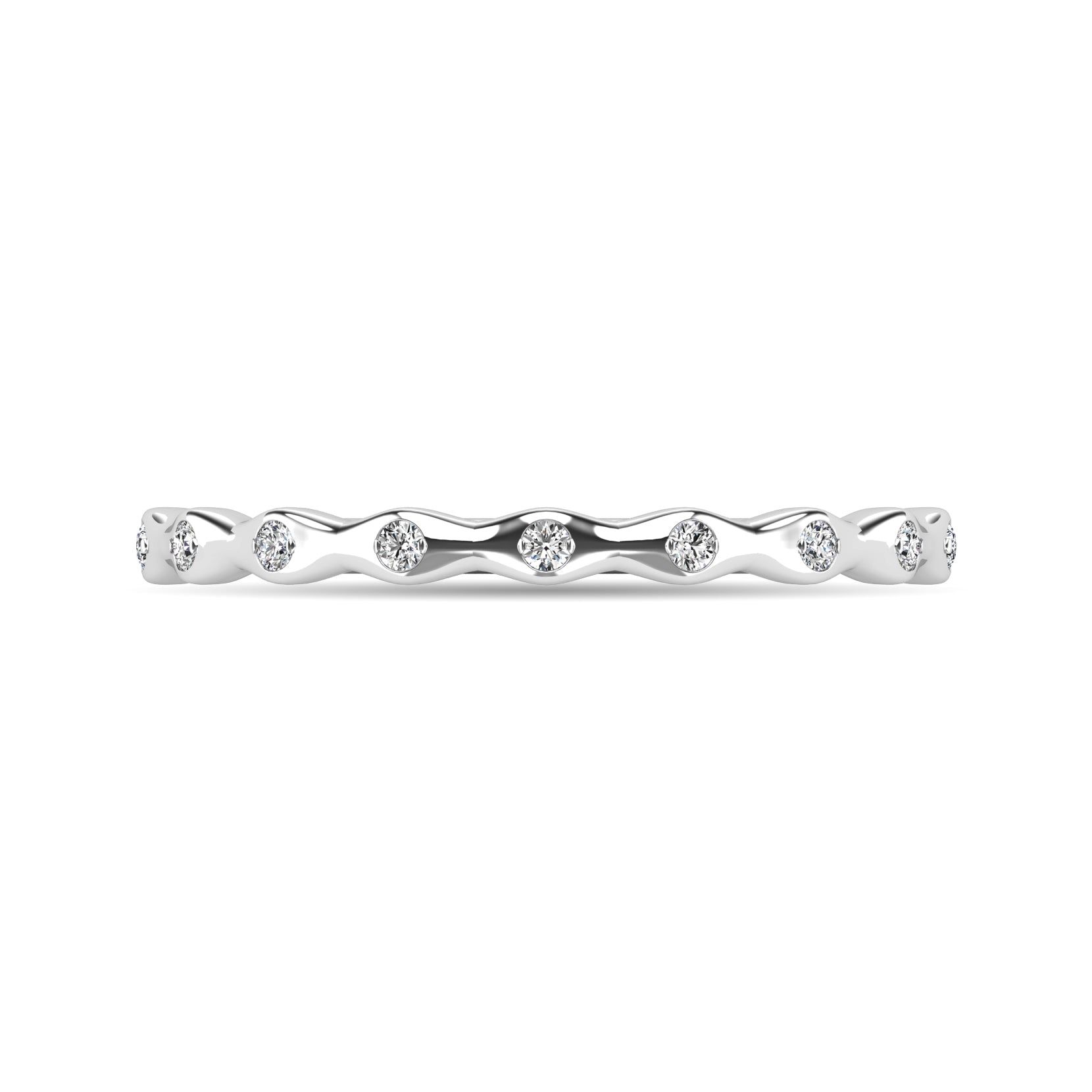 Diamond 1/10 ct tw Stackable Ring in 10K White Gold