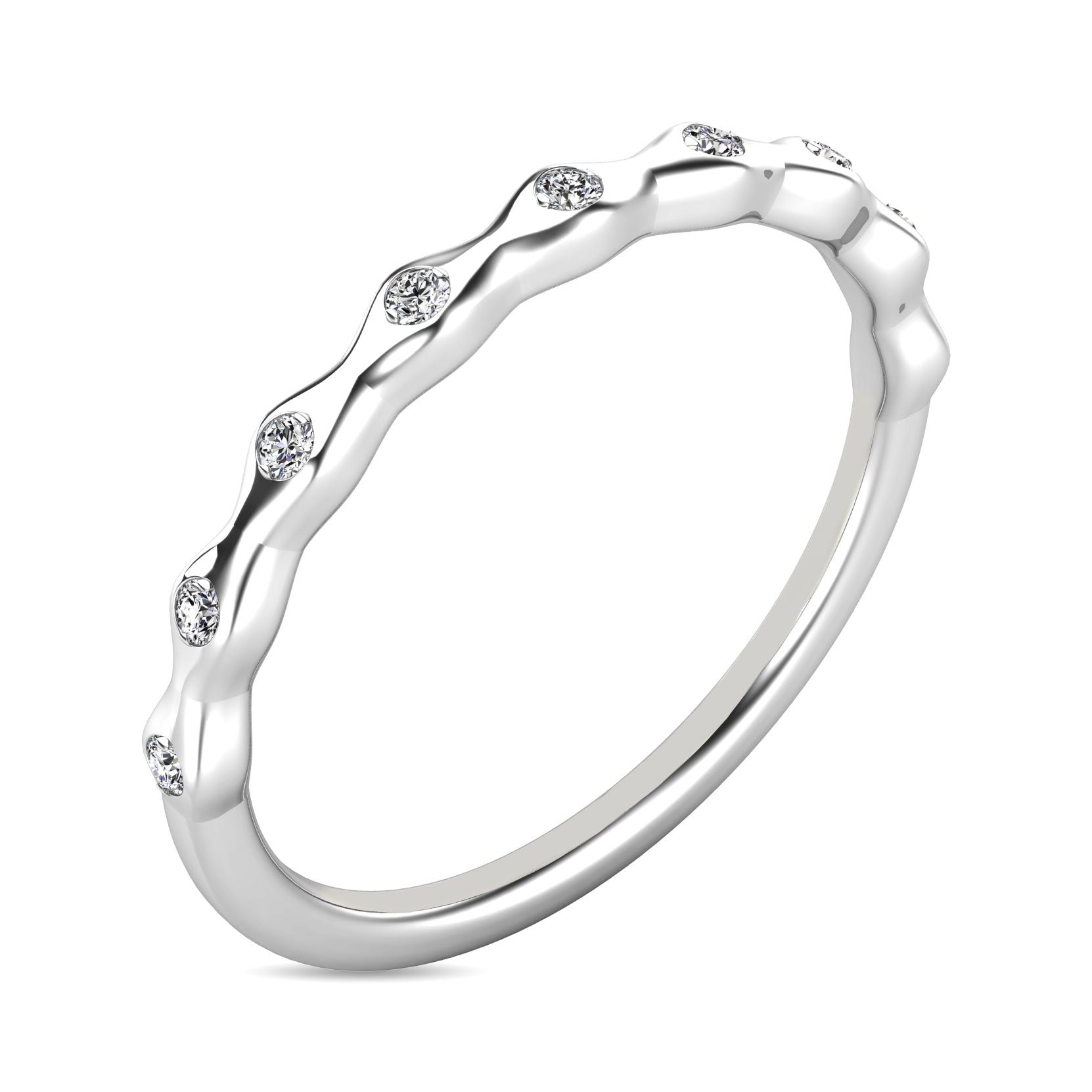 Diamond 1/10 ct tw Stackable Ring in 10K White Gold