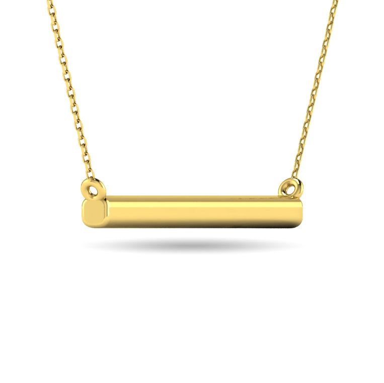 Diamond 1/20 ct tw Bar Necklace in 10K Yellow Gold