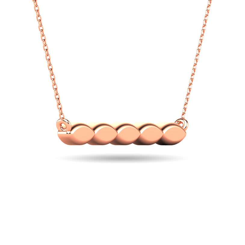 Diamond 1/20 ct tw Bar Necklace in 10K Rose Gold