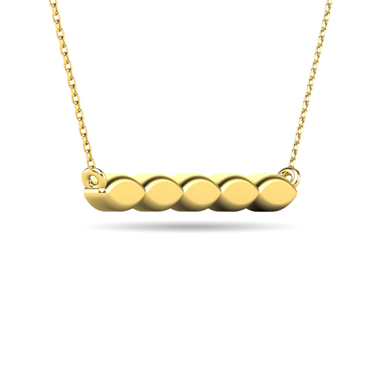 Diamond 1/20 ct tw Bar Necklace in 10K Yellow Gold