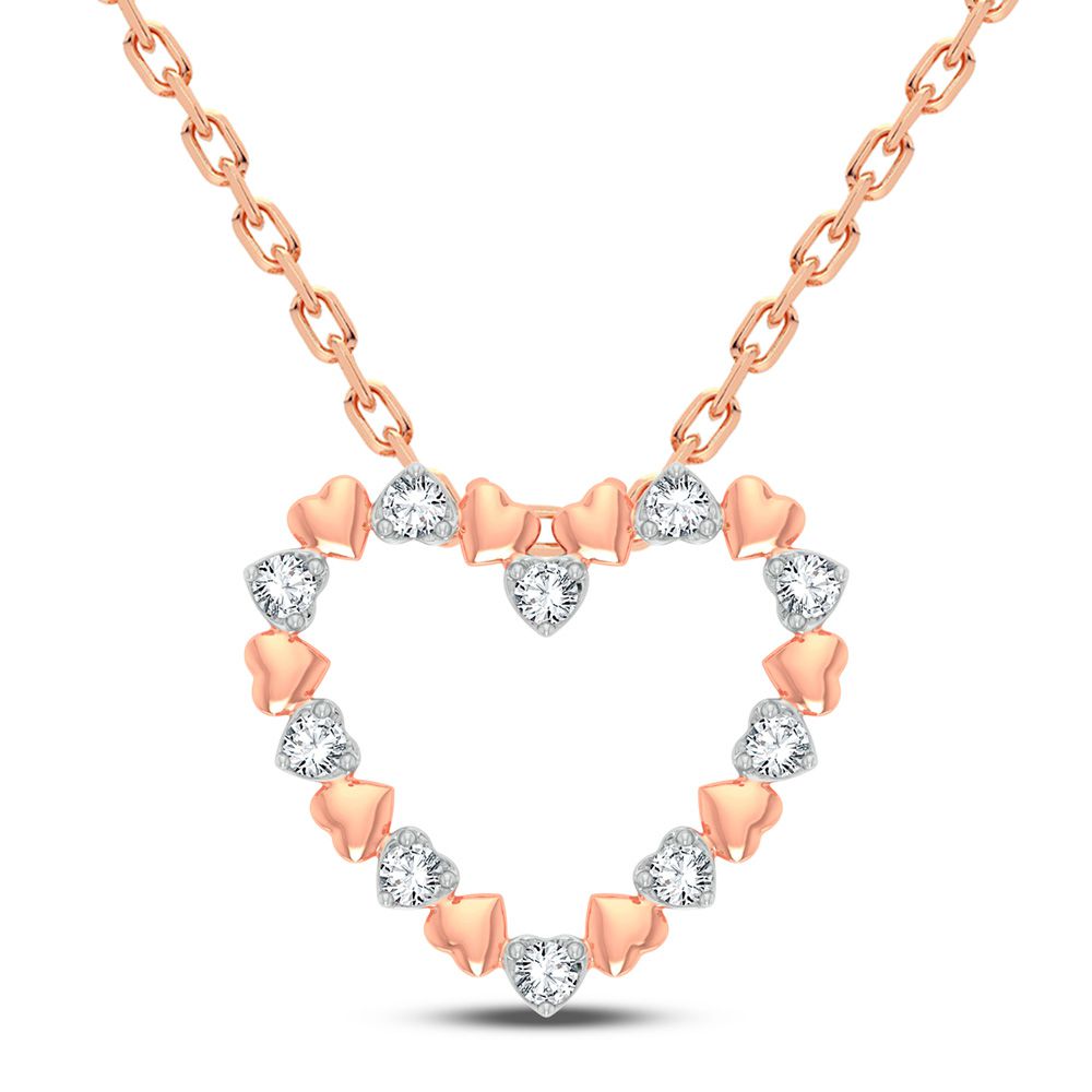 10K Rose Gold 0.25Ct Diamond Pendant