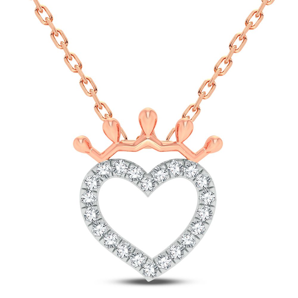 10K Rose Gold 0.25Ct Diamond Pendant