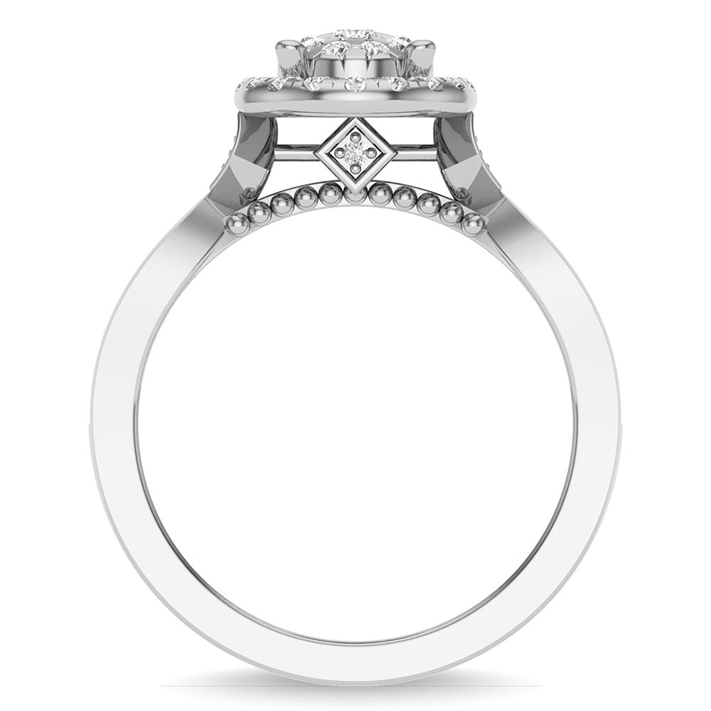 Diamond 5/8 Ct.Tw. Bridal Ring in 14K White Gold