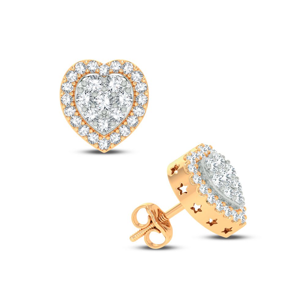 10K Yellow Gold 1.00Ct Diamond Earring