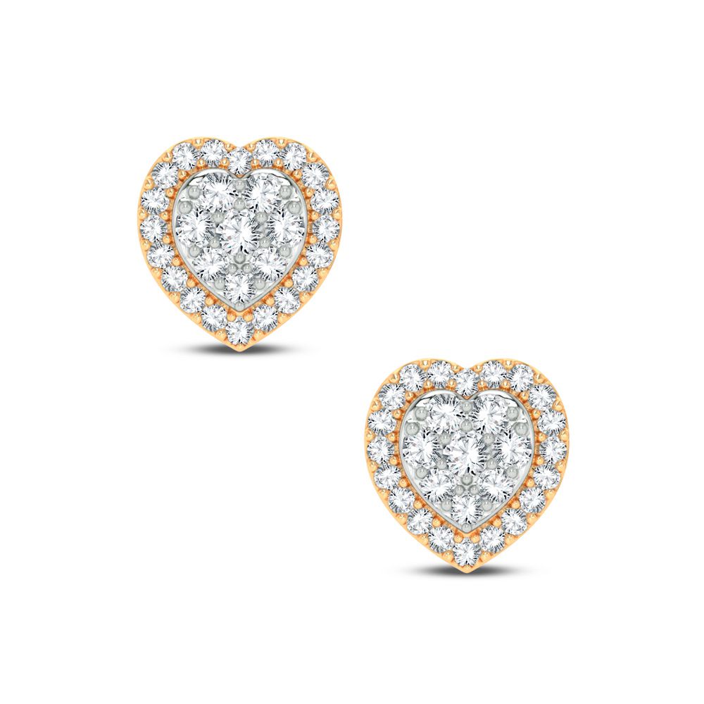 10K Yellow Gold 1.00Ct Diamond Earring