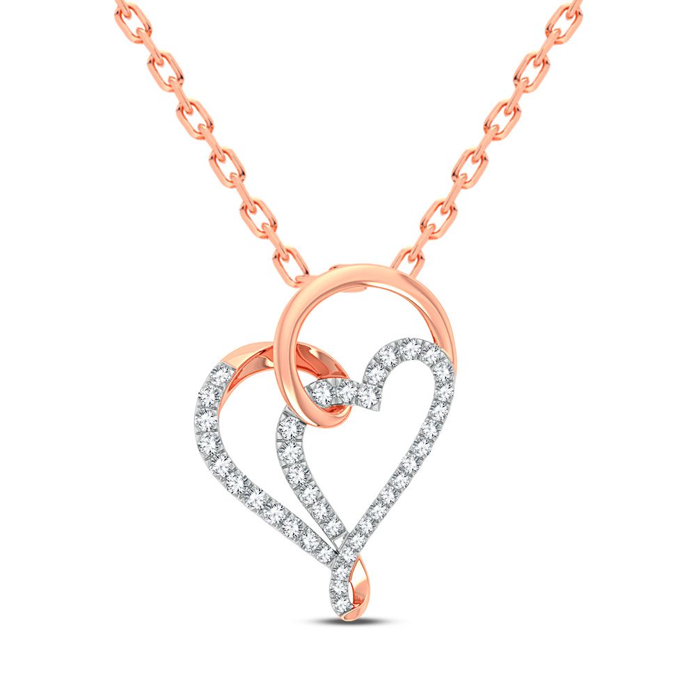 14K Rose Gold 0.33Ct Diamond Pendant