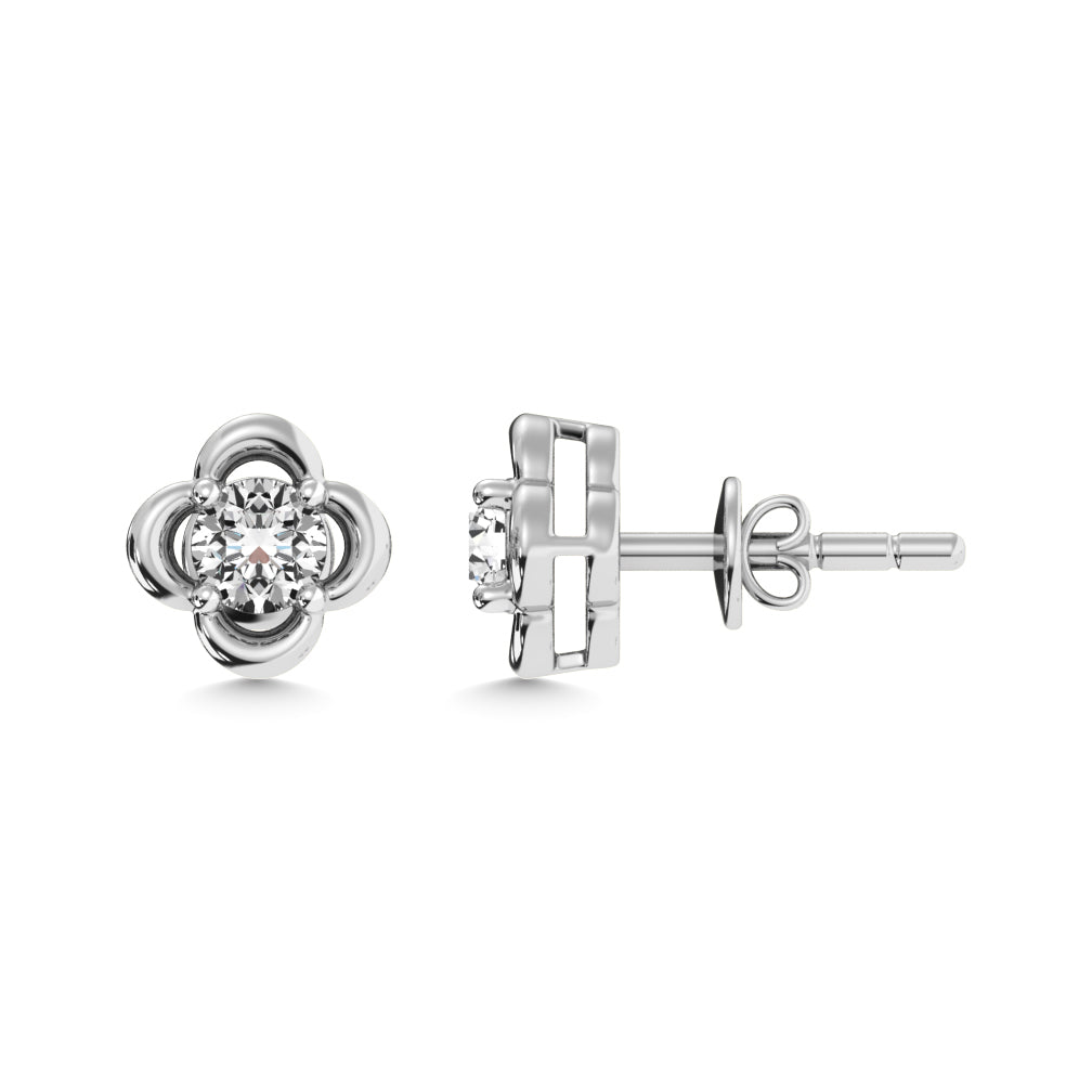 Diamond 1/4 ct tw Solitaire Stud Earrings in 14K White Gold