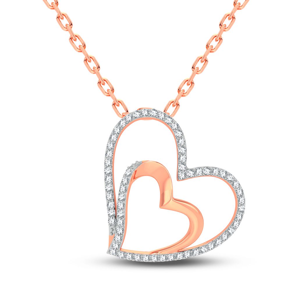 10K Rose Gold 0.10Ct Diamond Pendant