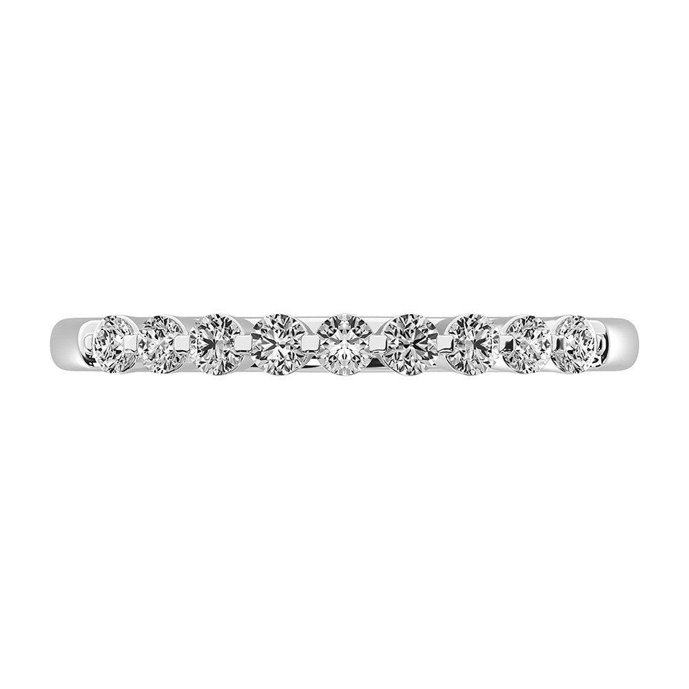 10K White Gold 1/4 Ct.Tw. Diamond Stackable Band