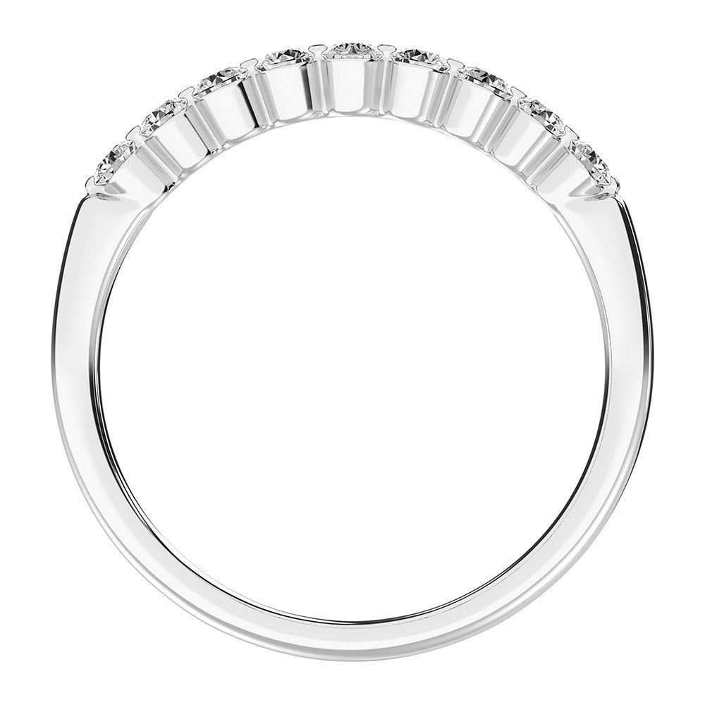 10K White Gold 1/4 Ct.Tw. Diamond Stackable Band