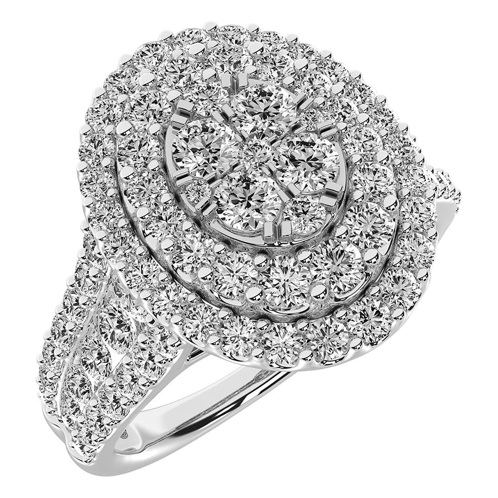 14K White Gold 1 1/2 Ct.Tw. Diamond Engagement Ring