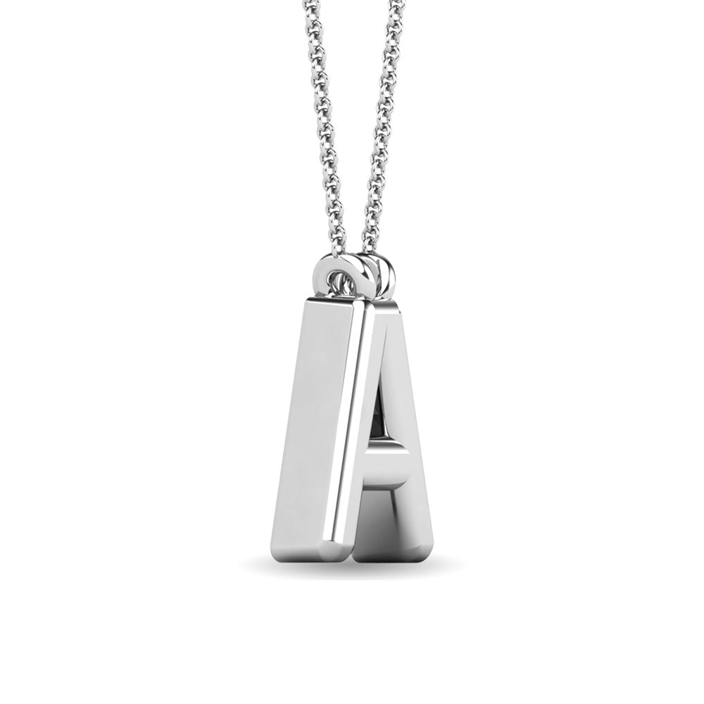 Diamond 1/20 Ct.Tw. Letter A Pendant in 10K White Gold&quot;&quot;