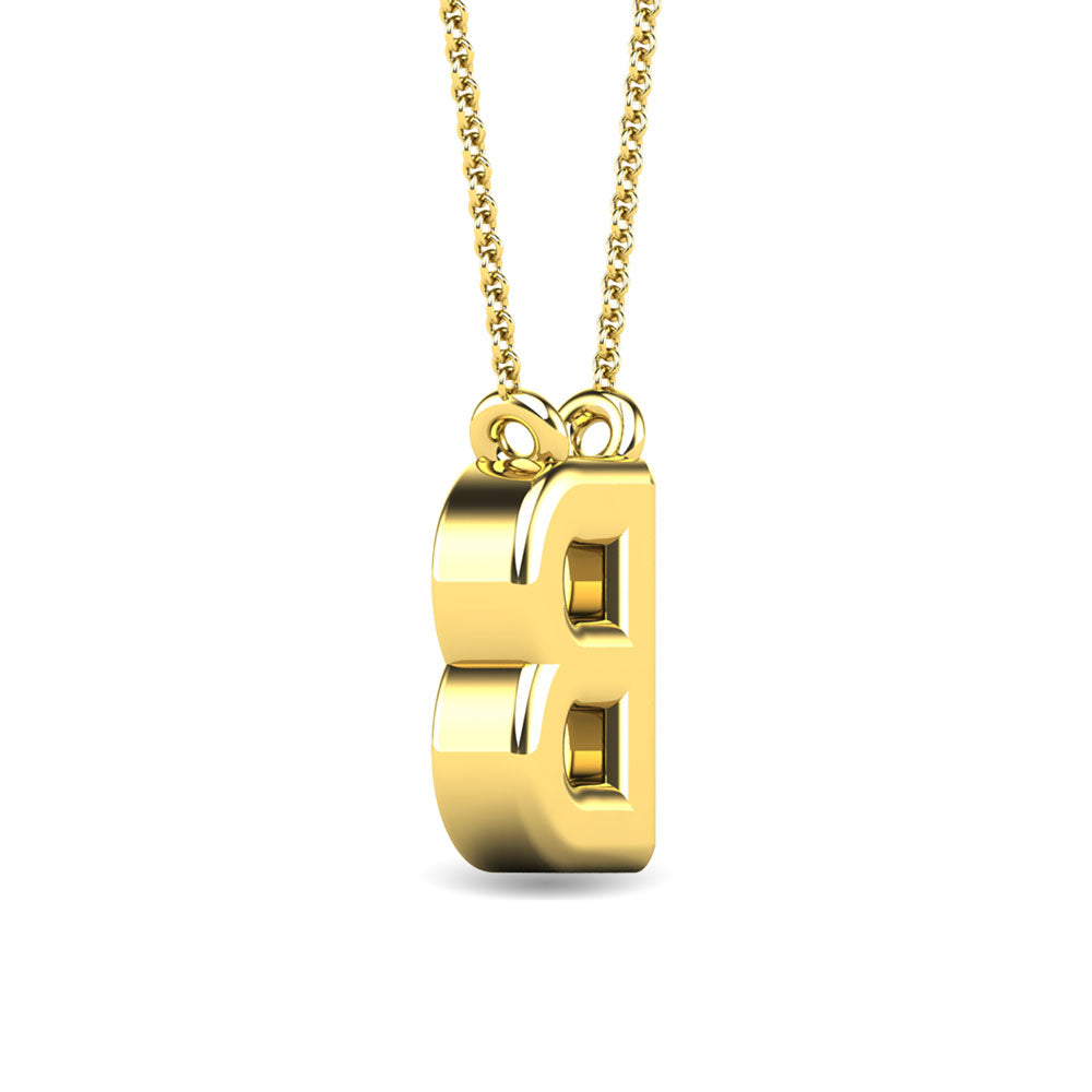 Diamond 1/20 Ct.Tw. Letter B Pendant in 10K Yellow Gold&quot;&quot;