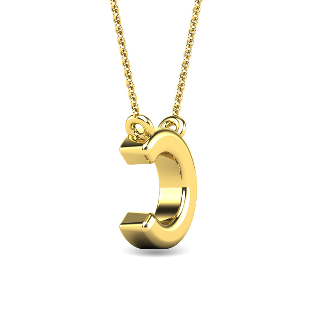 Diamond 1/20 Ct.Tw. Letter C Pendant in 10K Yellow Gold&quot;&quot;