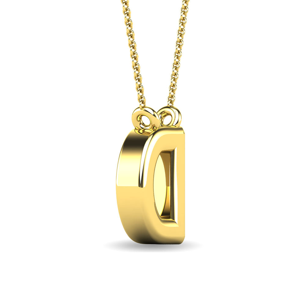 Diamond 1/20 Ct.Tw. Letter D Pendant in 10K Yellow Gold&quot;&quot;