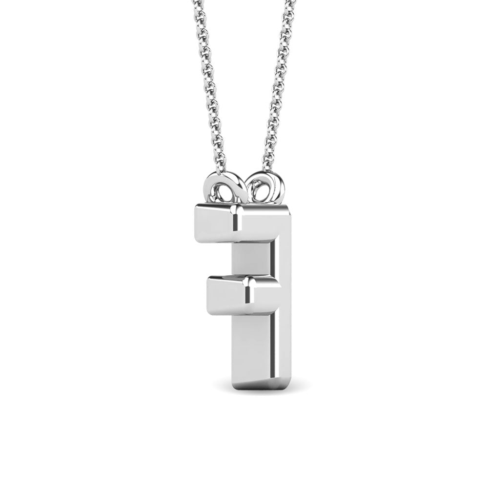 Diamond 1/20 Ct.Tw. Letter F Pendant in 10K White Gold&quot;&quot;