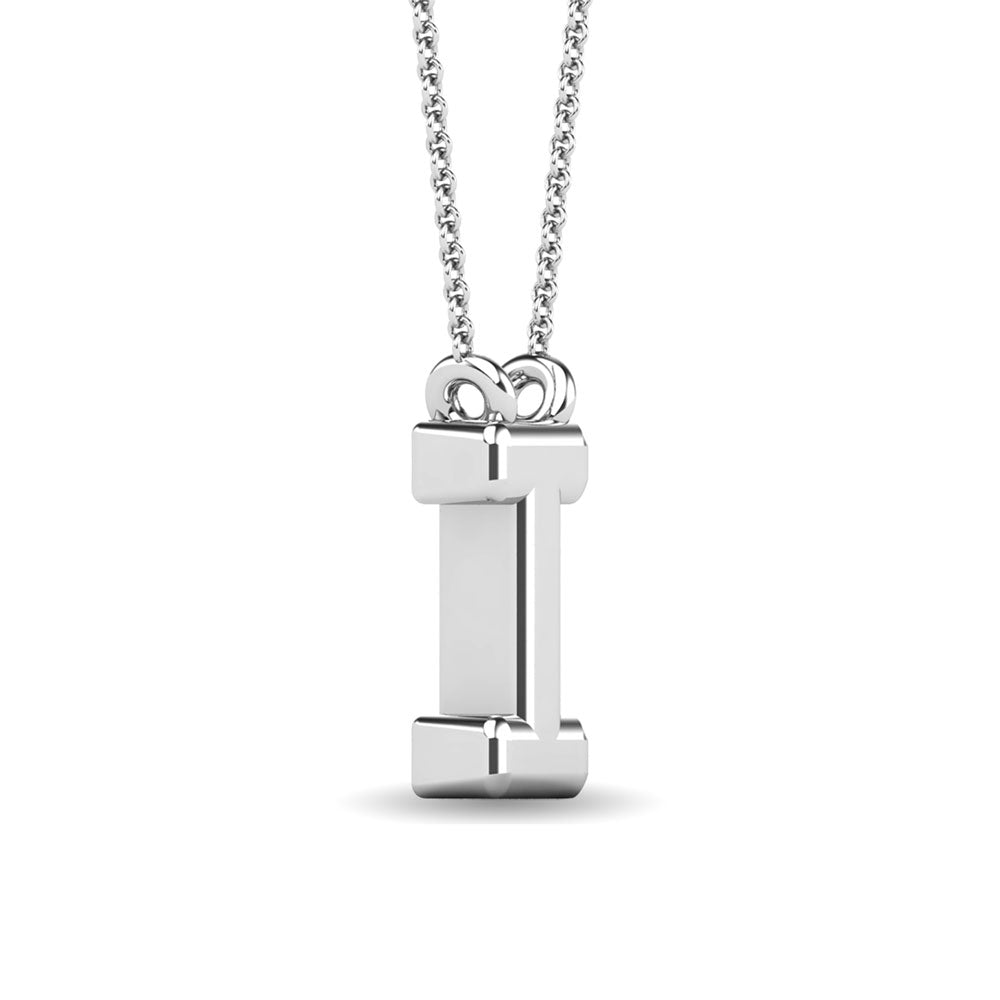 Diamond 1/20 Ct.Tw. Letter I Pendant in 10K White Gold&quot;&quot;