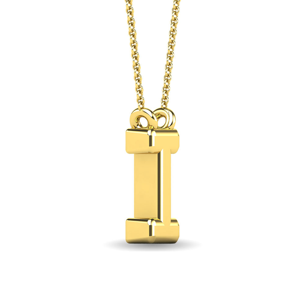 Diamond 1/20 Ct.Tw. Letter I Pendant in 10K Yellow Gold&quot;&quot;