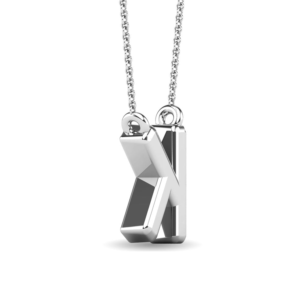 Diamond 1/20 Ct.Tw. Letter K Pendant in 10K White Gold&quot;&quot;